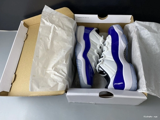 Low Retro White Air Concord Jordan 11 AH7860-100 0729
